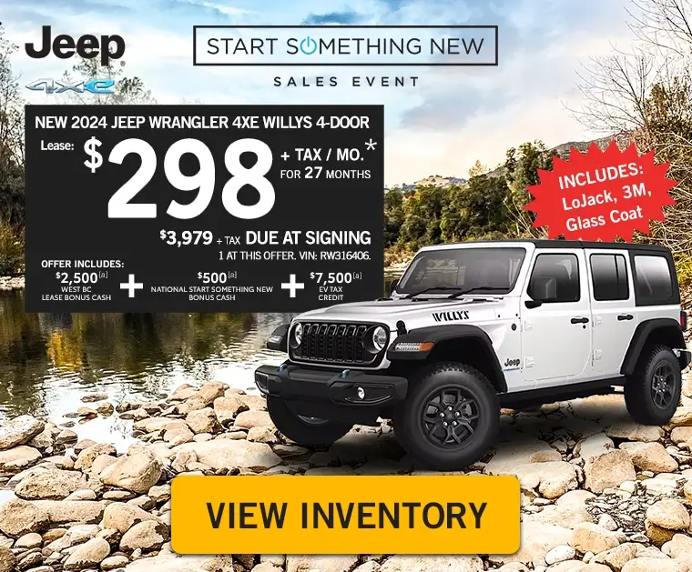 New 2024 Jeep Wrangler 4xe Willys 4-Door